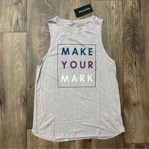 Peloton Flow Muscle Sport Tank  Make your Mark Women’s Size XS Gray